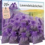 Lavendelsäckchen 20er Set – Echter Lavendel für Kleiderschrank, Mottenschutz und Raumduft