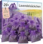 Lavendelsäckchen 20er Set – Echter Lavendel für Kleiderschrank, Mottenschutz und Raumduft