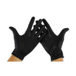KMINA Einweghandschuhe Grösse M, L, XL (100 Handschuhe) Schwarze, Puderfreie & Latexfreie