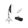 ESDDI Softbox Dauerlicht Fotostudio Set mit 85W Fotolampe Stativ Tragetasche