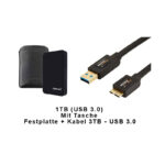 1TB (USB 3.0) / Mit Tasche / Festplatte + Kabel