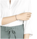 Swarovski Angelic Square Armband, Weisses und Rhodiniertes mit Funkelnden Klaren Kristallen – Bild 3