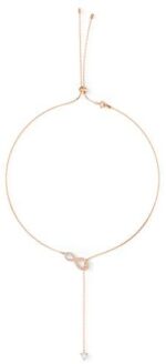 Swarovski Infinity Y-Halskette, Weiss, Rosé vergoldet – Bild 3