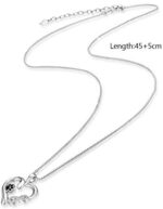 Halskette Silber 925 Damen Kette Silber Tier Pfotenabdruck Unendlichkeit Liebe Herz Anhänger Lange Halskette Silber zu Weihnachten Geschenk Valentinstag Jubiläum Jubiläen – Bild 6