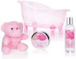 BRUBAKER Babypflege Set mit Wanne und Plüschbär Mädchen – Bild 3
