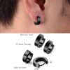 16 Paar Herren-Ohrringe Aus Edelstahl – Antiallergisch, Verschiedene Designs, Mit Emaille-Details