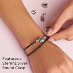 Pandora Moments Armband, schwarzes Leder, zweifach gewickelt, Sterling Silber – Bild 4