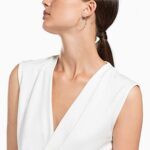 Swarovski Women's Stone Hoop Pierced Earrings, Set of Rhodium Plated Hoops with Sparkling Swarovski Crystals, from the Swarovski Stone Collection – Bild 3