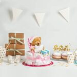 Windeltorte  mit Kuscheltier, Geschenk für Mädchen – Bild 4