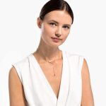 Swarovski Infinity Y-Halskette, Weiss, Rosé vergoldet – Bild 4
