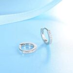 Shuxin Creolen Silber Damen Ohrringe, 925 Sterling Silber Creolen mit AAA Zirkonia – Bild 3