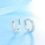 Shuxin Creolen Silber Damen Ohrringe, 925 Sterling Silber Creolen mit AAA Zirkonia – Bild 2