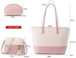 LOVEVOOK Damen Shopper Leder Handtasche Gross Schultertasche - Set – Bild 3
