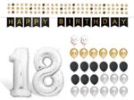 Geburtstagsdeko, Geburtstag Party Deko fur Männer und Frauen, Luftballons, Girlande Ballons – Bild 3