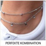 Good.Designs ® Goldene Damen Fusskettchen (verstellbar) Fuss Kette mit Plättchen – Bild 5