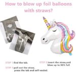 MMTX Einhorn Geburtstagsdeko Mädchen, Pastell Geburtstags deko Luftballons mit riesigem 3D-Einhorn Luftballons, Happy Birthday Girlanden, Tischdecke Kindergeburtstag deko Kinder Junge Dekor Mehrweg – Bild 6