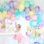 MMTX Einhorn Geburtstagsdeko Mädchen, Pastell Geburtstags deko Luftballons mit riesigem 3D-Einhorn Luftballons, Happy Birthday Girlanden, Tischdecke Kindergeburtstag deko Kinder Junge Dekor Mehrweg – Bild 3