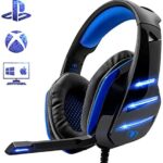 Beexcellent Gaming Headset für PS4, Surround Bass Sound Professional Kopfhörer mit Mikrofon