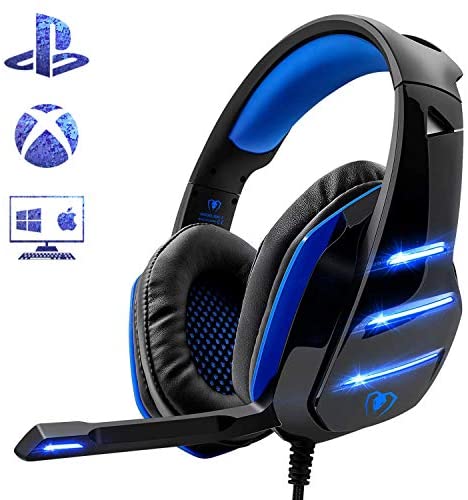Beexcellent Gaming Headset für PS4, Surround Bass Sound Professional Kopfhörer mit Mikrofon