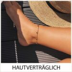 Good.Designs ® Goldene Damen Fusskettchen (verstellbar) Fuss Kette mit Plättchen – Bild 3