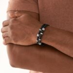 Fossil Casual texture Herrenarmband aus Leder oder Edelstahl mit Magnet-, Falt- oder Schnallenverschluss – Bild 2