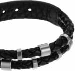 Fossil Casual texture Herrenarmband aus Leder oder Edelstahl mit Magnet-, Falt- oder Schnallenverschluss – Bild 3