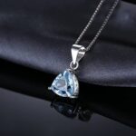 JewelryPalace Trillion 2.4ct natürlicher Himmel blauer Topaz Birthstone reiner 925 Sterling Silber – Bild 5