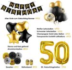 Amteker 30 Geburtstag Deko Schwarzes Gold – Bild 2