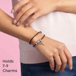 Pandora Moments Armband, schwarzes Leder, zweifach gewickelt, Sterling Silber – Bild 6