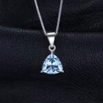 JewelryPalace Trillion 2.4ct natürlicher Himmel blauer Topaz Birthstone reiner 925 Sterling Silber – Bild 3
