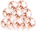 iZoeL Geburtstag Rose Deko Happy Birthday Girlande 36 Rosegold Ballons 15 Konfetti Ballons 4 Herz Stern Folienballon 10G Konfetti – Bild 4