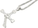Kreuz Kette Edelstahl Halskette Anhänger Silber Schmuck – Bild 4