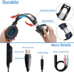 Beexcellent Gaming Headset für PS4, Surround Bass Sound Professional Kopfhörer mit Mikrofon – Bild 3