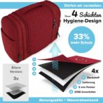 Kulturbeutel [Design 2024] - Kosmetiktasche zum Aufhängen für Damen, Herren & Kinder
