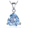JewelryPalace Trillion 2.4ct natürlicher Himmel blauer Topaz Birthstone reiner 925 Sterling Silber