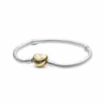 Pandora Moments Schlangen-Gliederarmband mit Herz-Verschluss