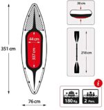 Intex Challenger K2 Schlauchboot - Aufblasbares Kajak - 351 X 76 X 38 cm - 3-teilig – Bild 4