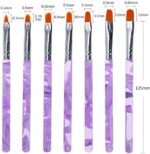 Nagelpinsel Set Ealicere 7 Stücke | 3 Teilig Nägel Pinsel Pinselset für Nailart | 5 stücke Dotting Pen – Bild 2