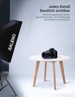 RALENO Softbox, 50x70 cm Videobeleuchtung, 85W CFL 5500K Glühbirne, geeignet für Studioleuchten, Portraitfotografie und YouTube-Videos, Fotobeleuchtung mit verstellbarem Lampenhalter und Tragetasche – Bild 8