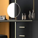 Frisierkommode Makeup Table Schminktisch mit Spiegel Vanity Makeup Frisierkommode – Bild 3