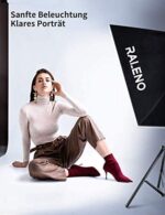 RALENO Softbox, 50x70 cm Videobeleuchtung, 85W CFL 5500K Glühbirne, geeignet für Studioleuchten, Portraitfotografie und YouTube-Videos, Fotobeleuchtung mit verstellbarem Lampenhalter und Tragetasche – Bild 2