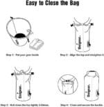 wasserdichter Beutel Rucksack, wasserdichte Taschen Seesack Packsack mit Handytasche und Gurte