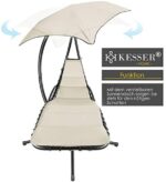 KESSER® - Schwebeliege mit Sonnenschirm, Hängeliege – Bild 4