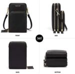 Damen Handtaschen, Umhängetasche Kunstleder Schultertasche 3 Reissverschluss Beutel – Bild 4