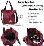 JANSBEN Damen Canvas Handtasche Schultertasche Casual Multifunktionale – Bild 4