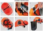 Oregon Yukon Kettensägen-Sicherheitshelm mit Gehörschutz und Netzvisier (562412) – Bild 6