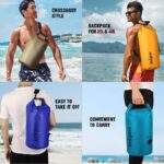 wasserdichter Beutel Rucksack, wasserdichte Taschen Seesack Packsack mit Handytasche und Gurte