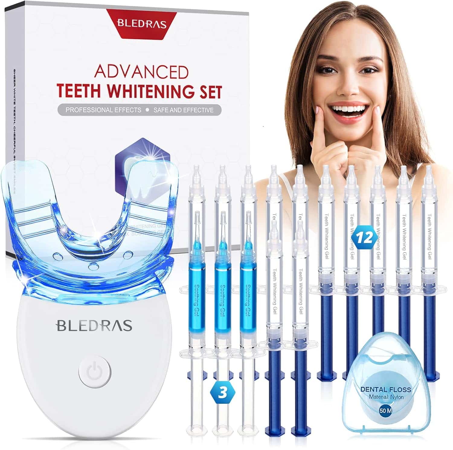 71Pyn-W5K0L._AC_SL1500_ Bledras Zähnebleaching Set – Professionelles Zahnaufhellungs-Kit für Zuhause – Bild 1