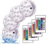 LED Unterwasserlichter 4er-Set mit Fernbedienung – Pool, Teich & Aquarium