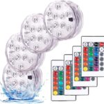 LED Unterwasserlichter 4er-Set mit Fernbedienung – Pool, Teich & Aquarium
